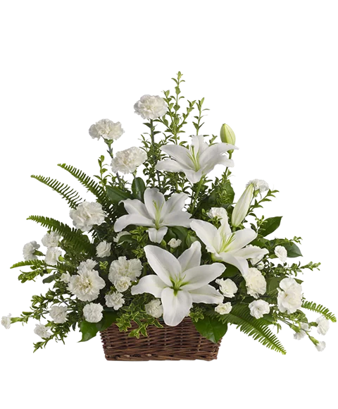 Composizione di fiori bianchi